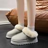 European and American Large-size Autumn and Winter New Thickened Warm Snow Boots for Women with Thick Soles and One Pedal of Fluffy Boots