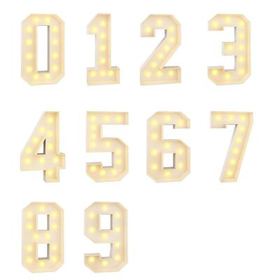 0-9 Numbers LED Light Balloon 91cm Light Up Balloons Giant Birthday Figure Marquee Style Giant Numbers Balloon Filling Box