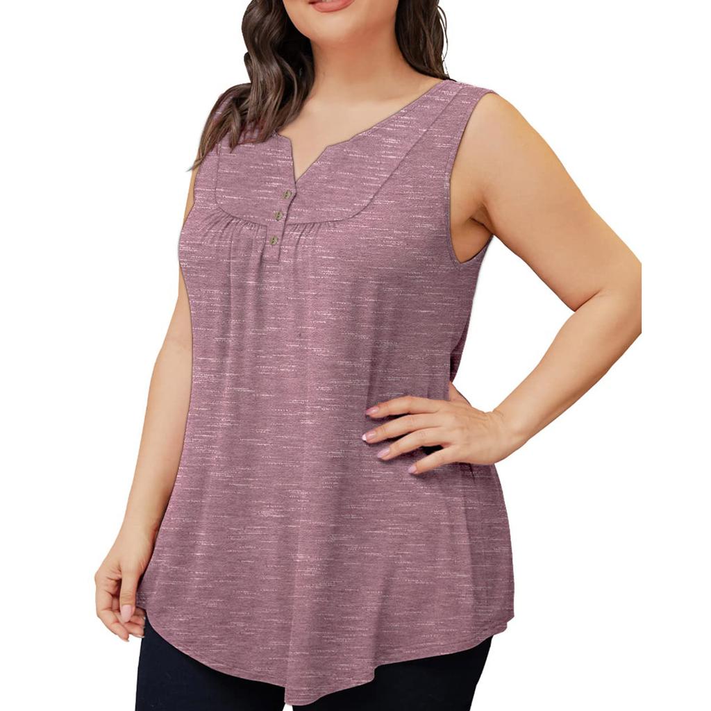 Women's Sleeveless Shirts Ruffle Tops Loose Tops Casual Oversized Tops Pleated Tops Button Down Casual Summer Floral Tops