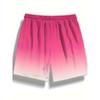 Gradient print men's casual fashion sports shorts loose and comfortable gym men's swimwear beach shorts
