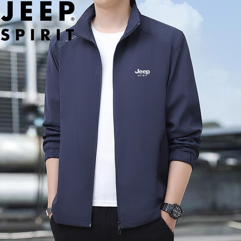 JEEP SPIRIT Men's Casual Stand-Collar Jacket