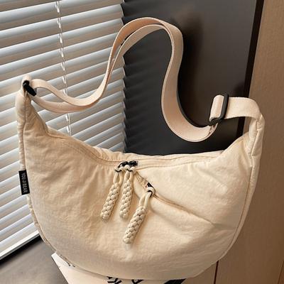 Casual Large-capacity Simple Canvas Bag Women's Winter New Simple Dumpling Bag One-shoulder Crossbody Bag
