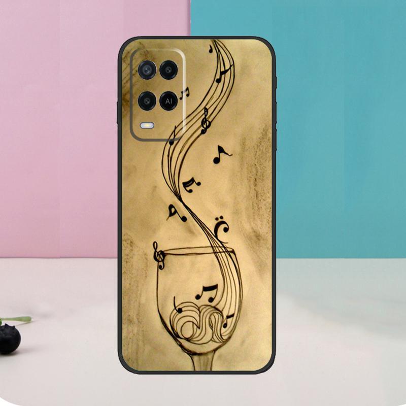 Music Note Musical Treble Clef Case For Oppo A40 A60 A80 A76 A96 A16 A17 A57 A18 A38 A58 A78 A98 A15 A54 A74 A94 A6 A5 Pro