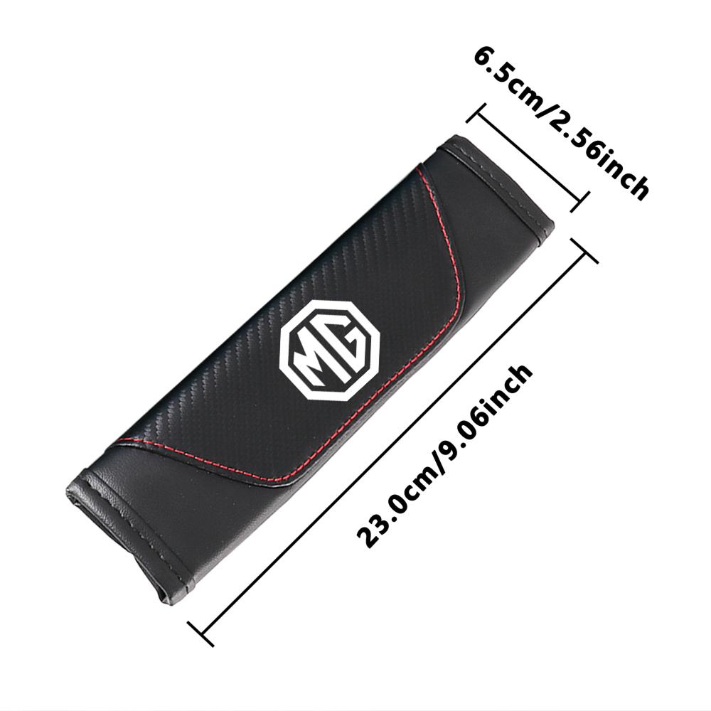 1/2Pcs Car Leather Seat Belt Protection Shoulder Pad Breathable Covers For Morris Garages MG ZS 5 7 Cyberster MG4 EV ES5 HS One