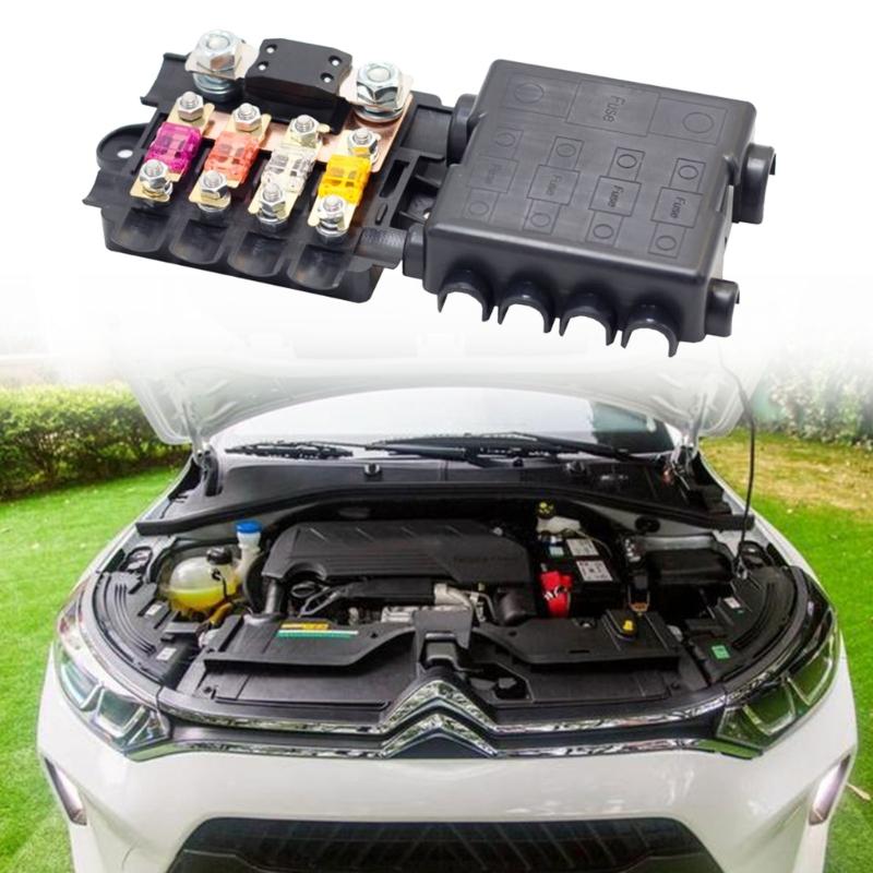 Caixa de Fusíveis Tipo Parafuso de Segurança 4+1 Vias Porta-Fusíveis de Distribuição de Energia para Circuitos Altos e Médios Fácil Instalação