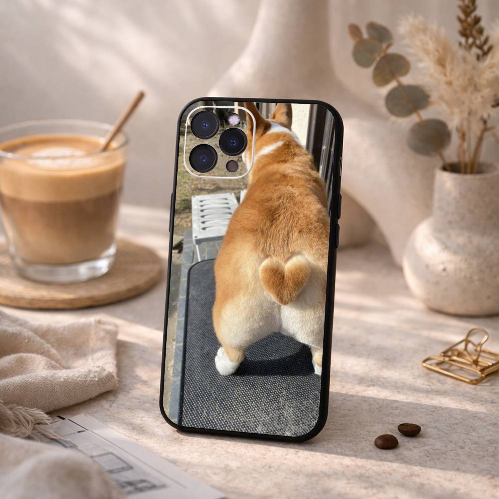 Corgi Pet Cute Dog Phone Case For iPhone17,16,15,14,13,12,Plus,Pro Max, 5G Others Soft Black Cover