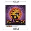 Diamond Painting Kit Halloween Black Cat Pumpkin Design DIY 5D Full Drill Canvas Art Relaxing Bedroom Wall Decor Gift
