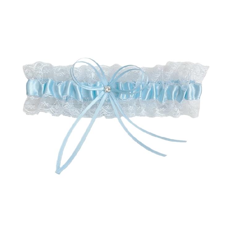 Elegant Rose Flower Garter with Bowknot Adjustable Lace Leg Band for Women Holiday Wedding Dress Outfits
