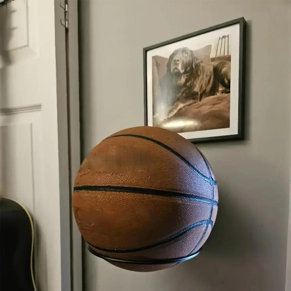 Metal Basketball Display Rack Wall Mounted Display Shelf For Basketball Football Volleyball