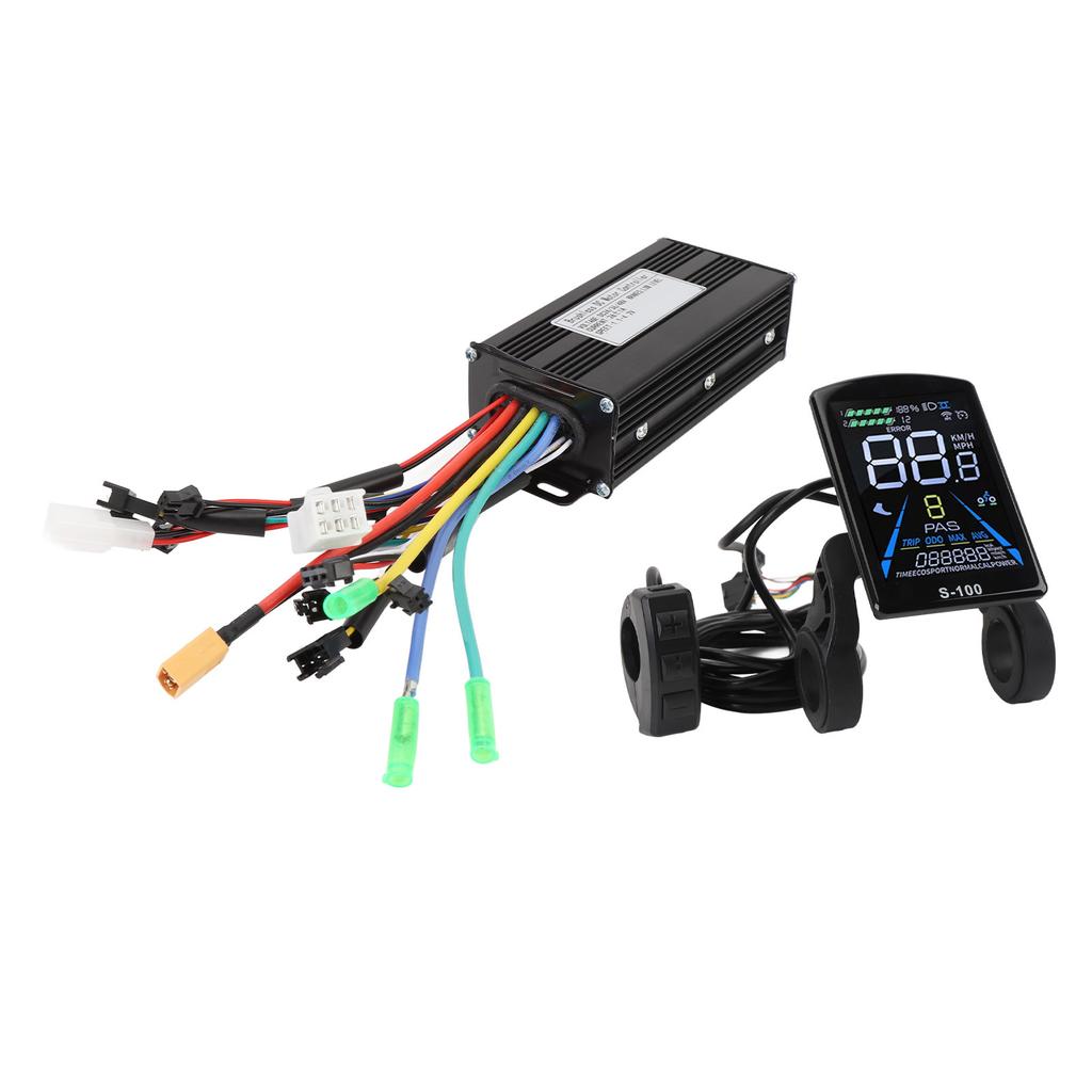 Electric Bike Controller Kit 3 Mode 26A Brushless Motor Controller with LCD Panel for 36V 500W 36V 750W 48V 500W 48V