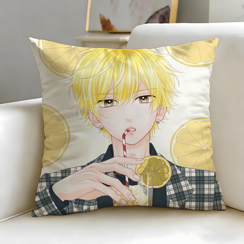 Classic Anime Honey Lemon Soda Cushion Cover Soft  EasyWash Pillow Case  Versatile for Couch Bed Travel and Office