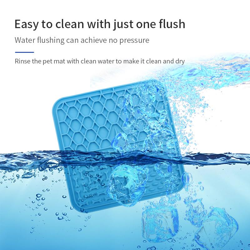 Pet Lick Silicone Mat for Dogs Slow Feeder Plate Bathing Distraction Training Supplies Dog Sucker Food Mat