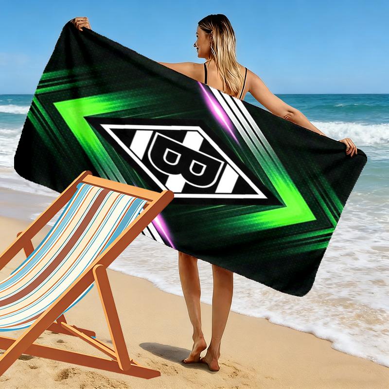 Borussia Print Beach Towel, Large Soft Quick Dry Towel for Beach Camping Swimming