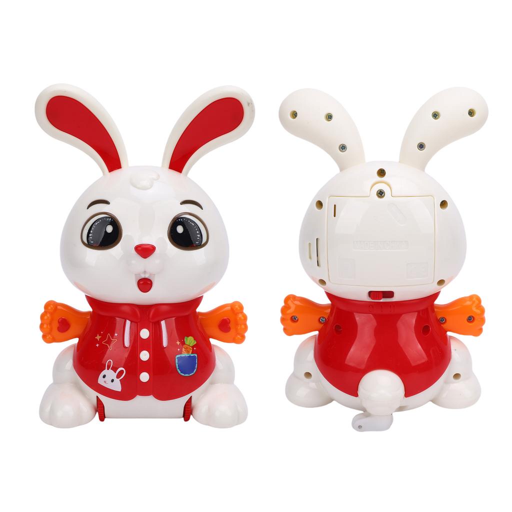 Electric Stunt Swinging Rabbit Toy Light and Music 360 Degree Rotating Dancing Bunny Toy for Children
