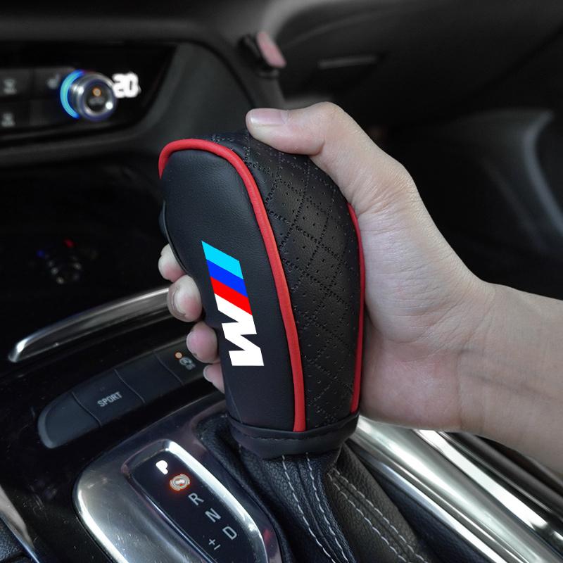 PU Car Shift Handle Cover+Auto Non-slip Hand Brake Cover For BMW M M3 Performance F20 F40 F22 F30 E90 F32 F06 F07 F46 E60 M5