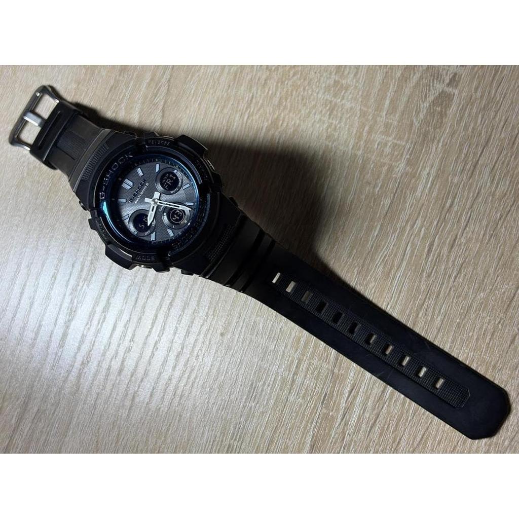 Used Casio G-Shock AWG-M100A-1AJF Radio Solar Blue Bezel