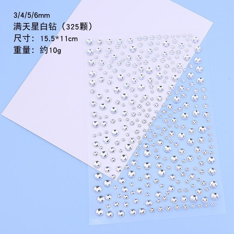 Combination Face Diamond Laser Colorful Diamond Sticker Face Tear Diamond Eyebrow Sticker Star Moon Nail Art Jewelry