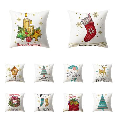 Christmas Decoration Christmas Theme Printing Pattern Cushion Cover Home Living Room Sofa Decoration Pillow Pillow Cover