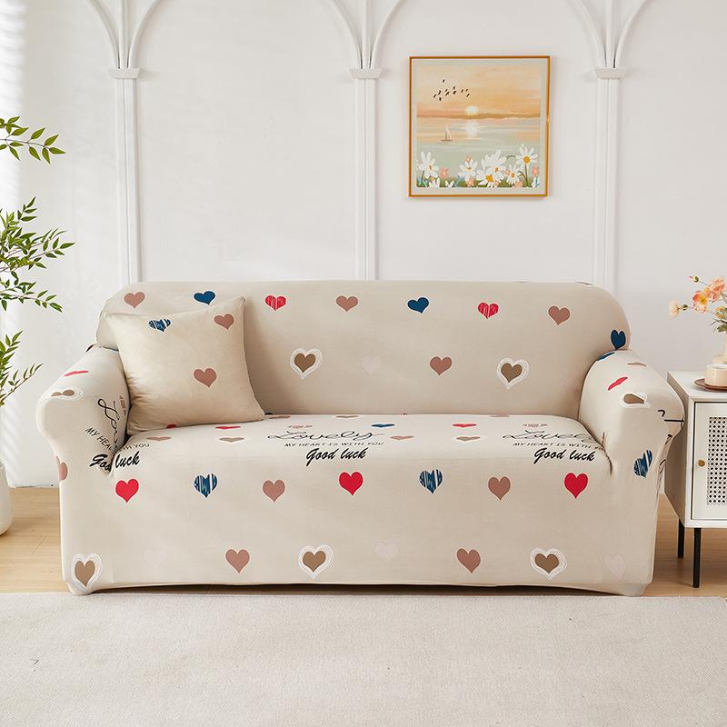 1pc Stretch Sofa Slipcover, Printed Non-slip Sofa Cover, Couch Cover Four Seasons Universal Furniture Protector for Living Room