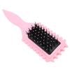 Styling Brush Soft Bristles Ergonomic Handle Curl Defining Brush for Drying Shaping Home Salon Pink