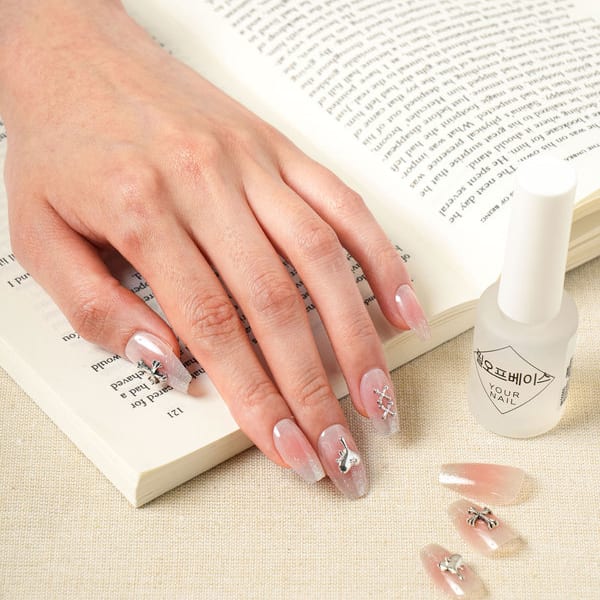 Too Cool For School Real Wear Nail Tip Coffin Romantic Silver