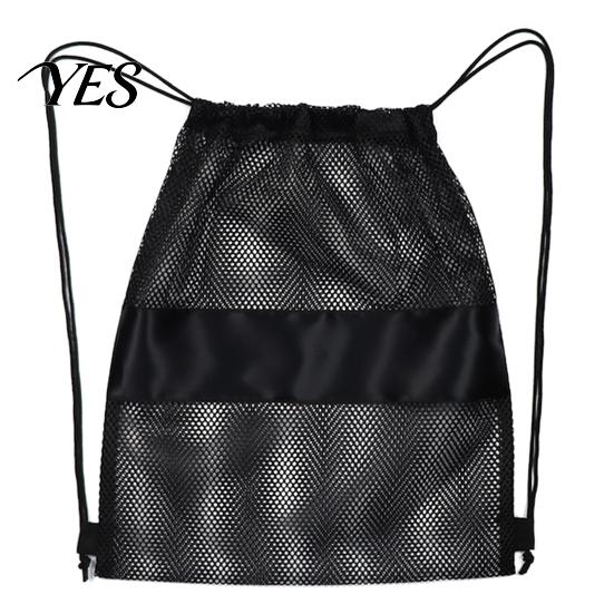 Transparent Swim Bag Mesh Sports Drawstring Backpack Bag, Breathable Gear Sack, Waterproof Equipment Carrier Quick Dry Net Beach for Swimming