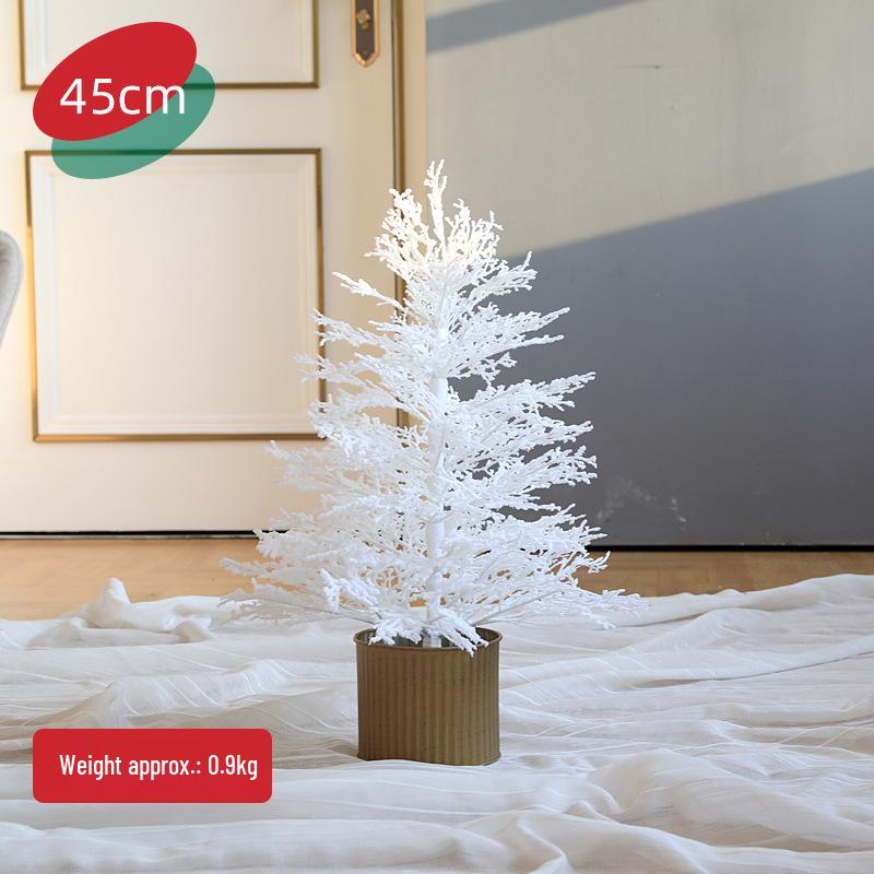 Qing Meng 1.5m White Flocked Christmas Tree for Holiday and Wedding Decor & Photography