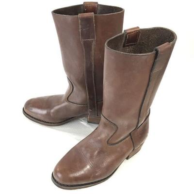 Autênticas Botas Longas Gardtam Handmade Todo em Couro 22-22.5 Marrom Jóquei Western Montaria(USADO)