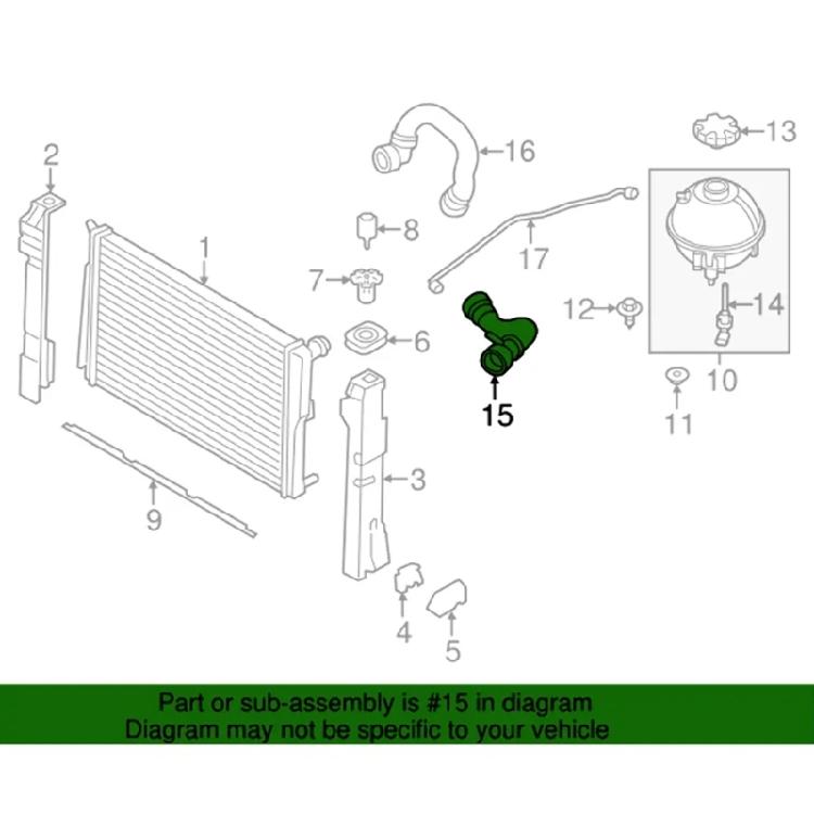 17127646150 Water Tank Radiator Hose Auto Accessory for F25
