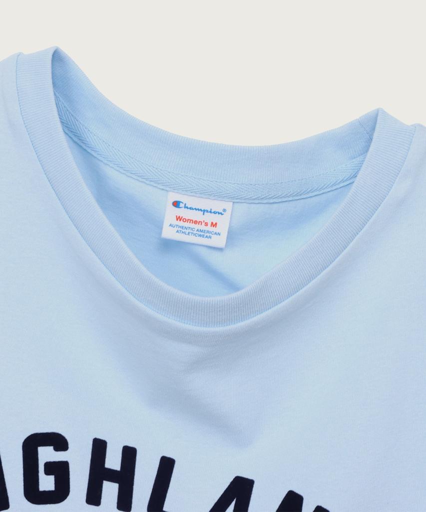 Champion Women'S New York Lettering Short Sleeve T-Shirt Light Blue