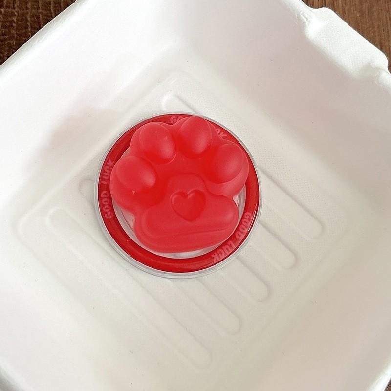 Solid Color 3D Cat Paw Magnetic Suction Phone Airbag Holder With Back Sticker Watching TV Shows Desktop Lazy People Portable
