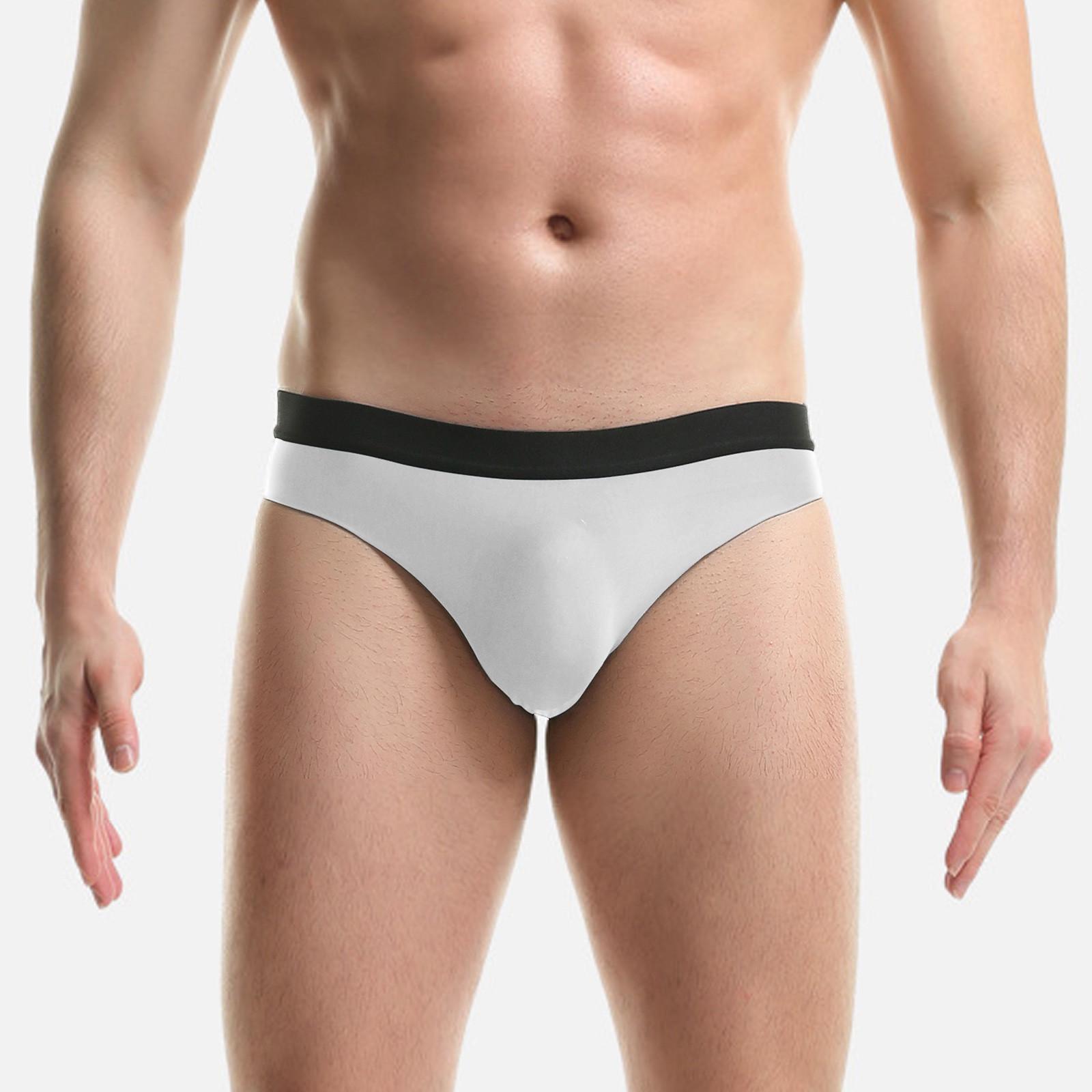 

Мужское летнее прохладное мягкое удобное нижнее белье бесшовные дышащие ультратонкие трусы XL белый