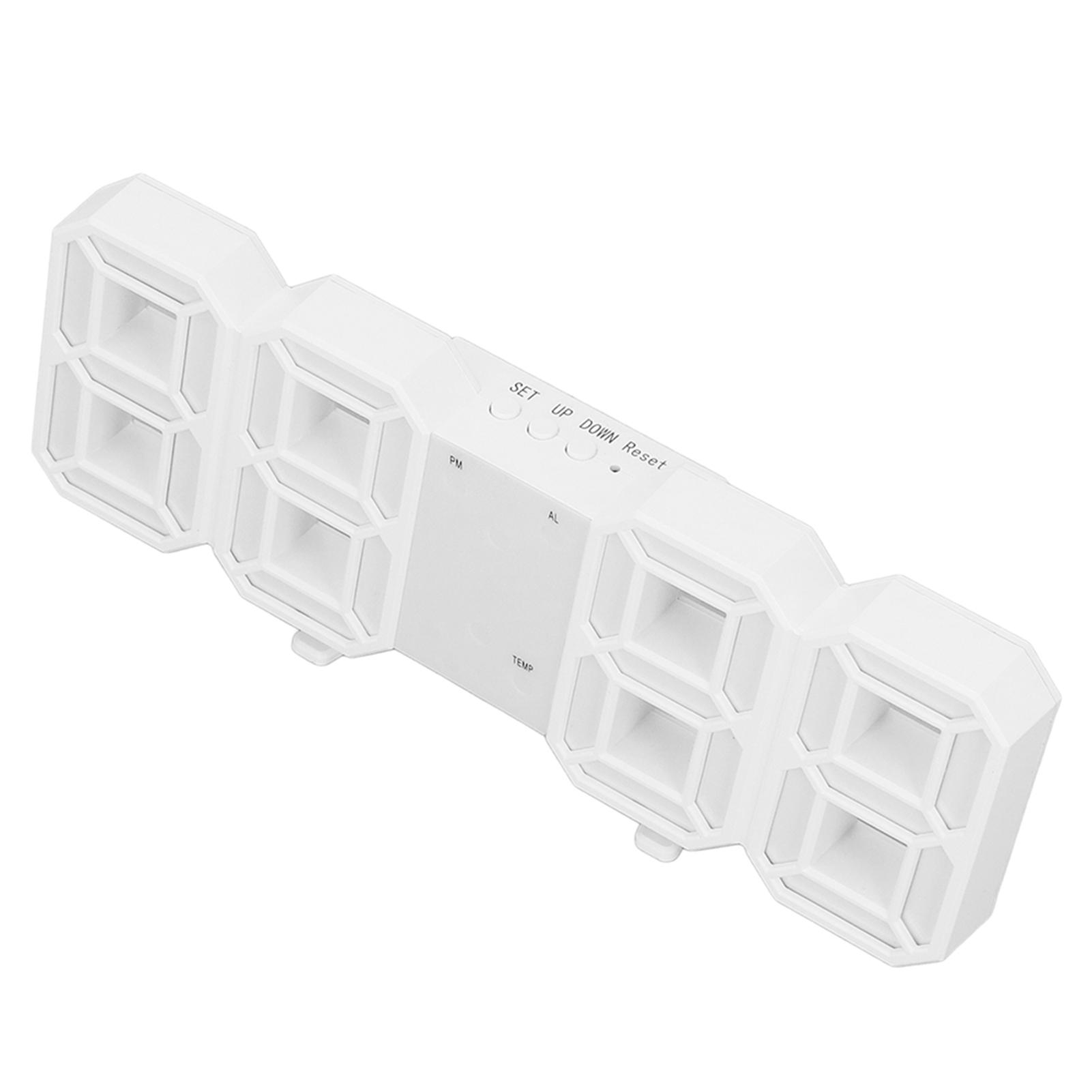 3D LED Digital Clock Time Date Temperature Display Voice Control Automatic Brightness Adjustment Digital Wall Clock