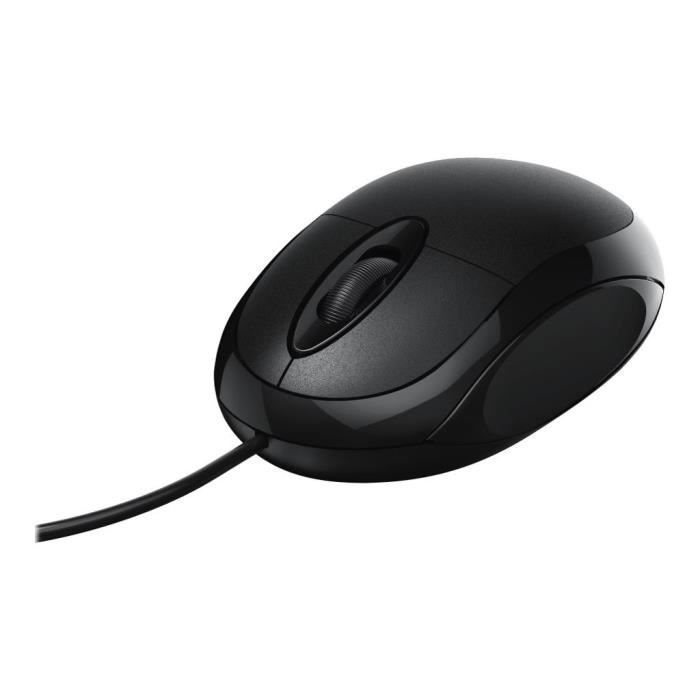 Souris optique Hama MC-100 - 3 boutons - filaire - USB - noir