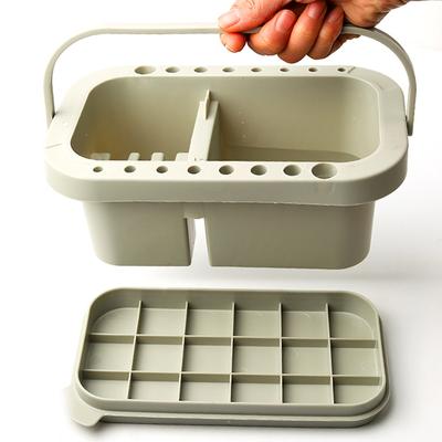 3 In 1 Paint Brush Cleaner Washer Multifunctional Painting Brush Washing Bucket Tool Basin Holder Tray Palette Lid