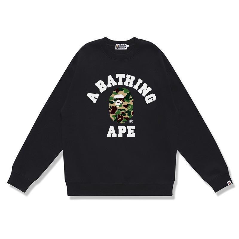 Herrtröja med lång ärm, boktryck och frotté - Höst/Vinter Casual Pullover Trendig Topp