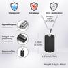 Trendy Dog Tag Necklace for Men Boys,Waterproof Stainless Steel Black Military Pendant,Casual Male Jewelry Gift