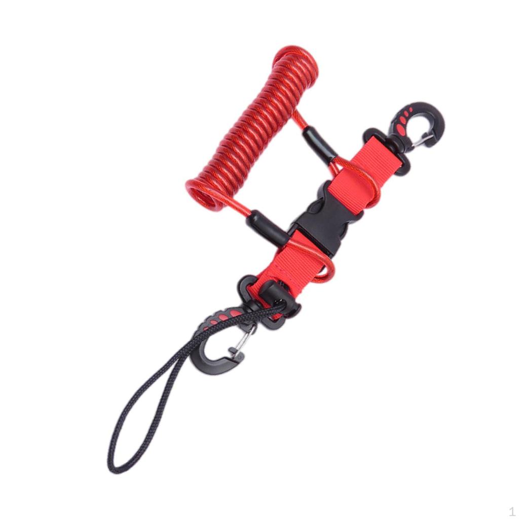 Coil Camera Lanyard with Buckle for Diving Anti Lost Rope