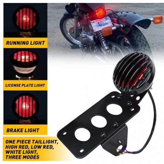 Motorcycle Mount Side License Plate Bracket & Brake Tail Light For Honda Bobber