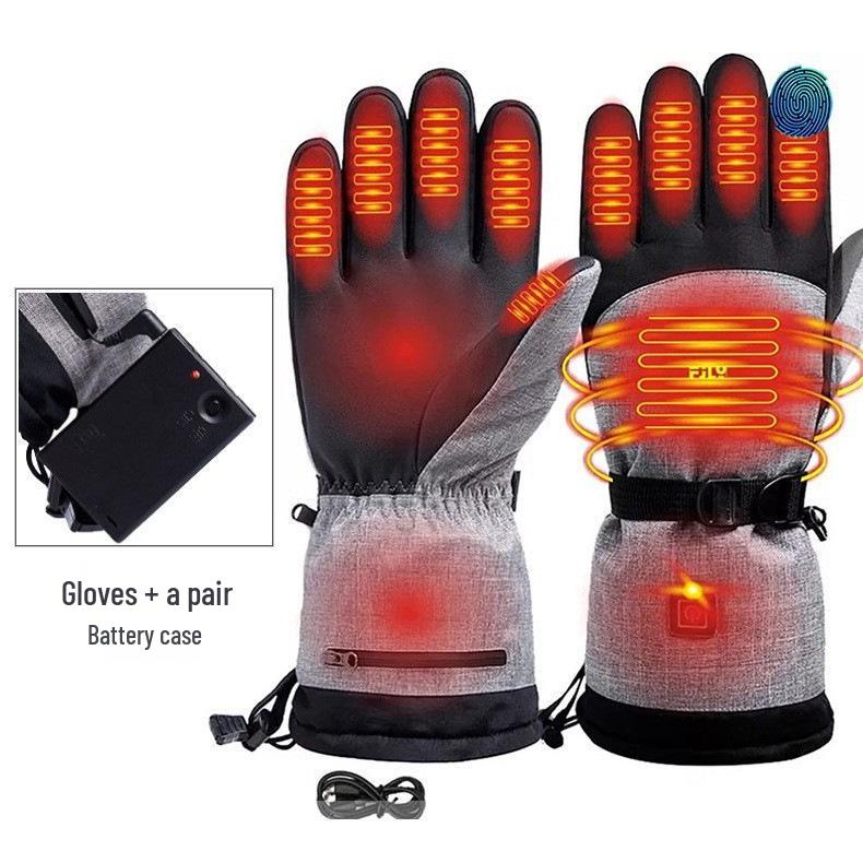 Unisex Winter Electric Heated Gloves - Ideal for Skiing, Cycling, and Outdoor Cold Protection.