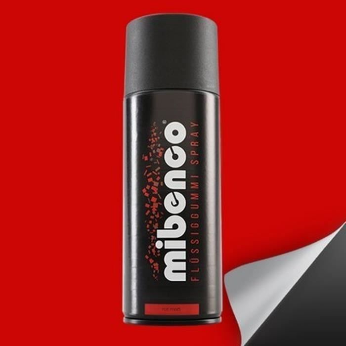 Mibenco ROUGE SPRAY 400 ML LIQUIDE CAOUTCHOUC MATE - MIBENCO