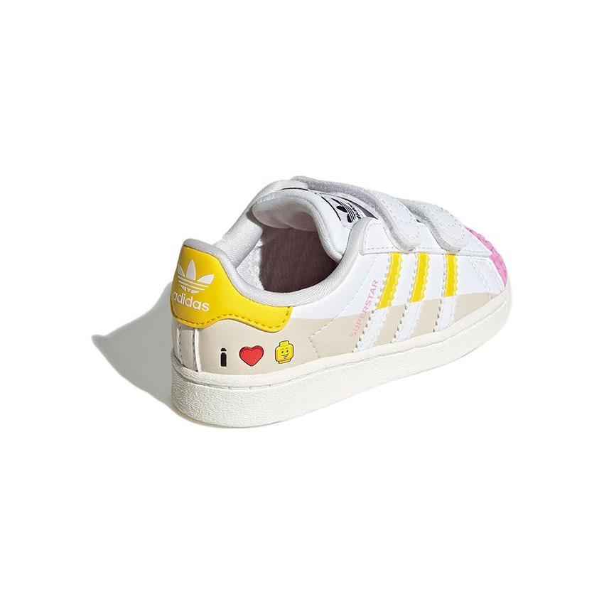 LEGO x Adidas Originals SUPERSTAR CF Abrasion Resistant Low top Skateboard Shoes White Infant And Toddler IF2912