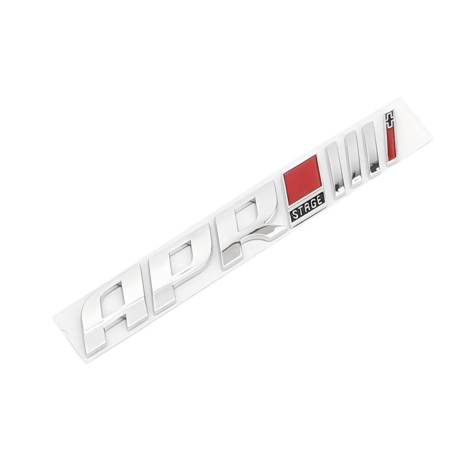 

1X 3D ABS plastic Auto Car APR Stage /// + Emblem Tail Side Sticker Badge styling Decals For Golf Tiguan S3 S5 S6 TTS RS7