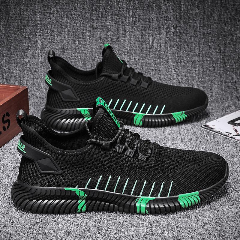 

Летняя новая сетчатая обувь, обувь из летящего трикотажа, повседневная спортивная обувь, дышащая обувь для скейтборда, легкая обувь для бега на одной педали, мужская обувь 44