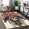 1pc. Indian Chief Feather Headdress Rug for Home Decor, Office Carpet, Chair Cover, Outdoor Mat, Gift Idea