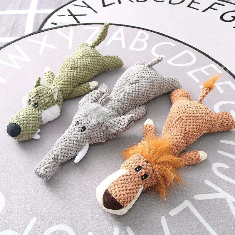 Dog Interactive Plush Toys Molar Teeth Cleaning Toy Cute Animal Modeling Self-hi Grinding Teeth Cleaning Dog Puppy Teething Toys
