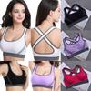 Luxurious Cross Back Padded Sports Bra For Women Seamless And Breathable Fitness Top