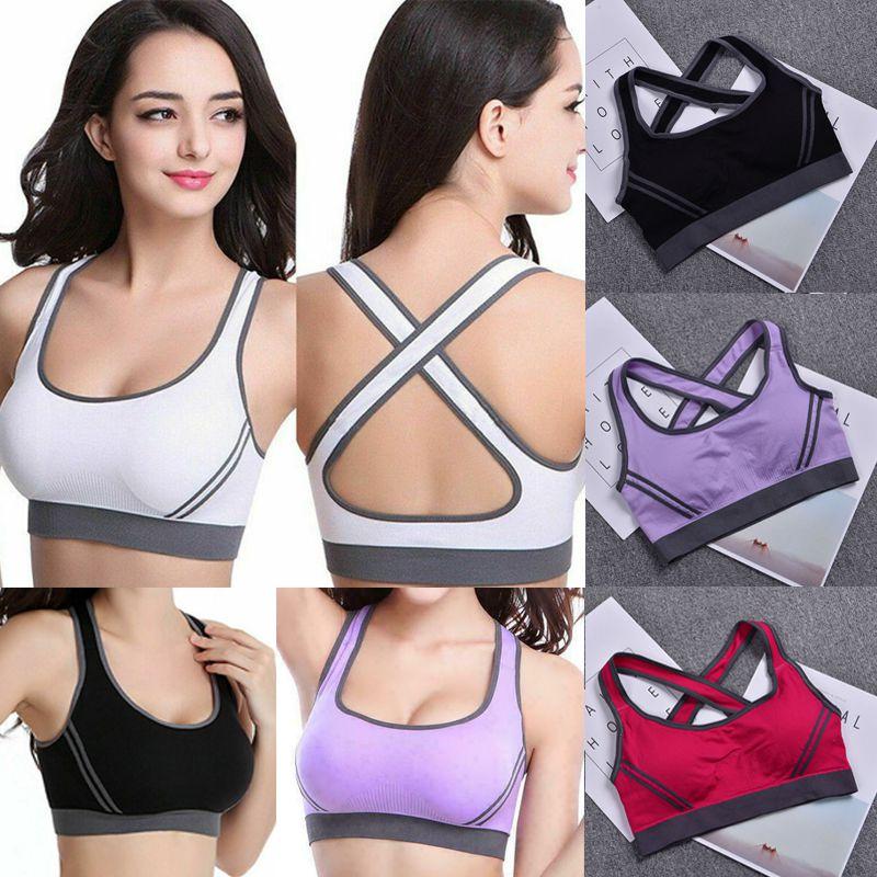 Luxurious Cross Back Padded Sports Bra For Women Seamless And Breathable Fitness Top