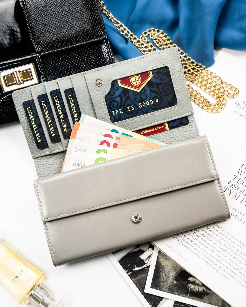 Women's wallet leather+PU PTN PX22-1-NPK-4542 White