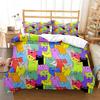 Cute Cat Comfortable Duvet Quilt Cover Pillowcase Bedding Set Children Bedroom Decoration Home Textile